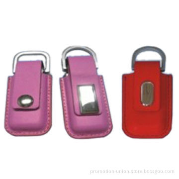 Leather USB Drive, Full Capacity, Logo Imprint with Date Upload Free